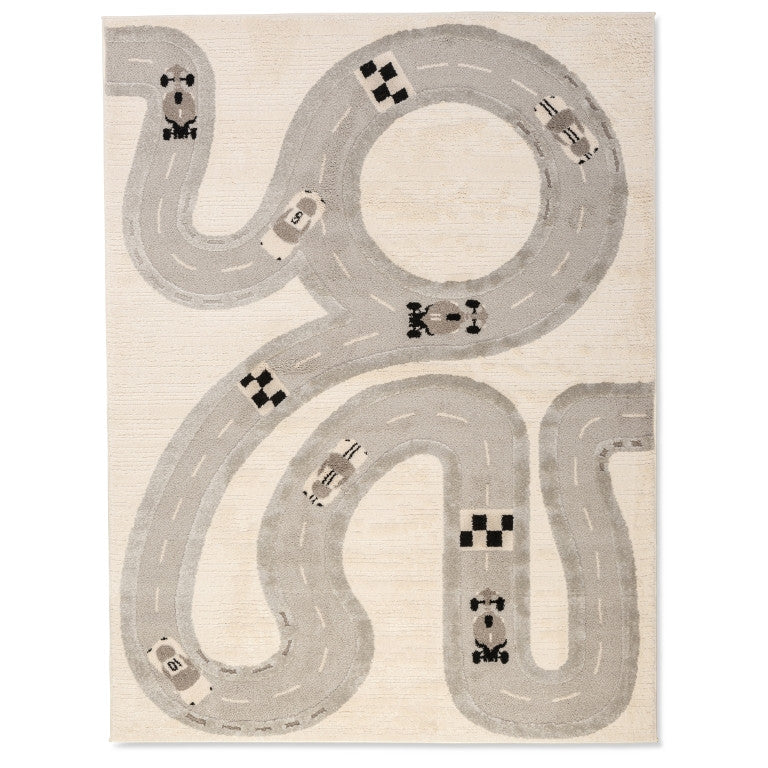 Elio Kids Racetrack Rug - 4' x 6' - Natural