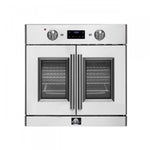 Forno Gallico Stainless Steel 30" French Door Electric Wall Oven with True Convection and Air Fry (3.68 Cu. Ft.) - FBOEL1371-30