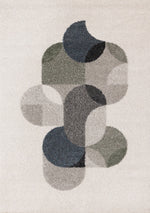 Misha Modern Geometric Area Rug - 8' X 11' - White/Grey