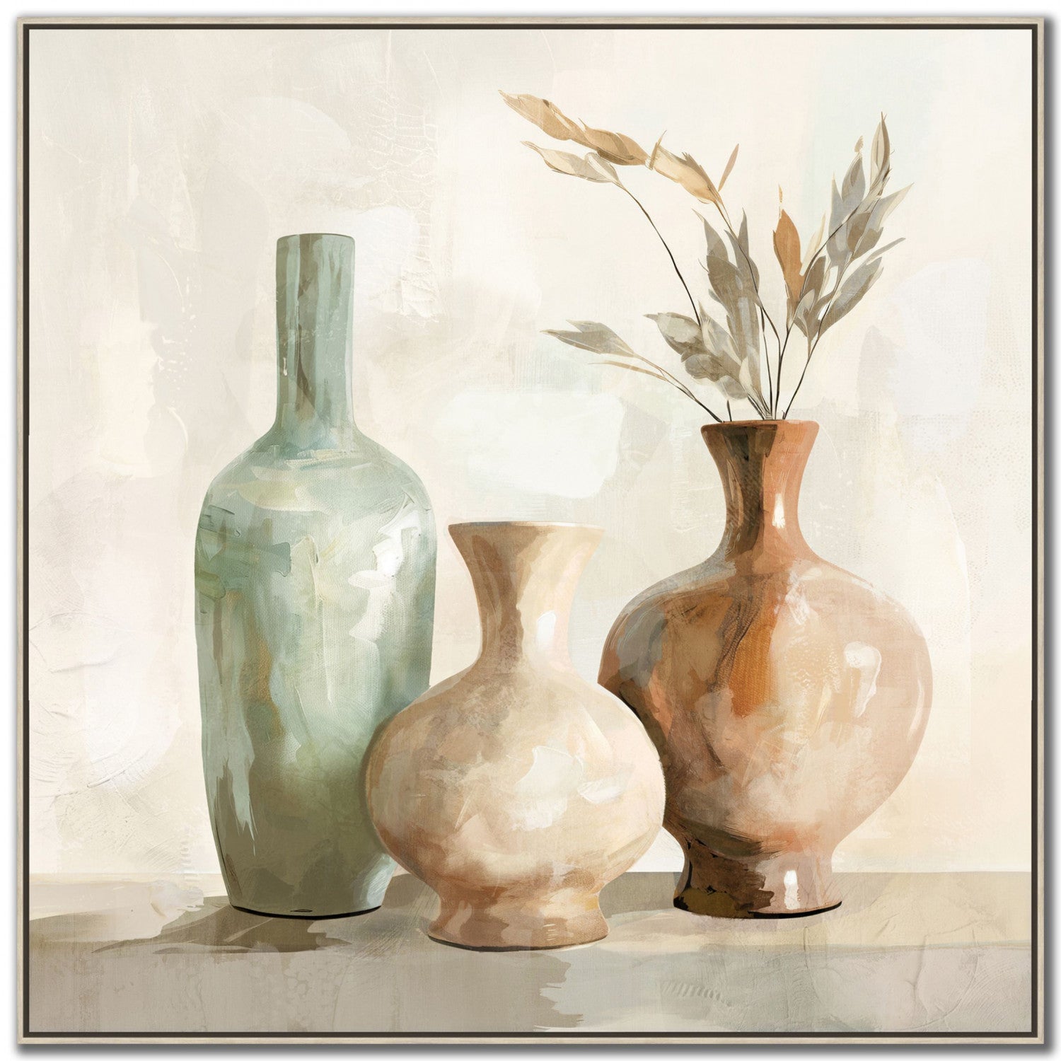 Trio of Simplicity Wall Art - Beige - 32 X 32