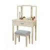 Campbell Vanity Table Set - White