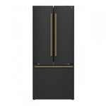 Forno Gallipoli Black French Door Refrigerator with Ice Maker (17.5 Cu. Ft.) - FFFFD1974-31BLK
