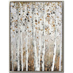 Rustle of Birch Wall Art - White/Brown - 48 X 36