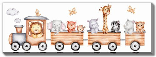 Jungle Express Wall Art - Brown - 20 X 60