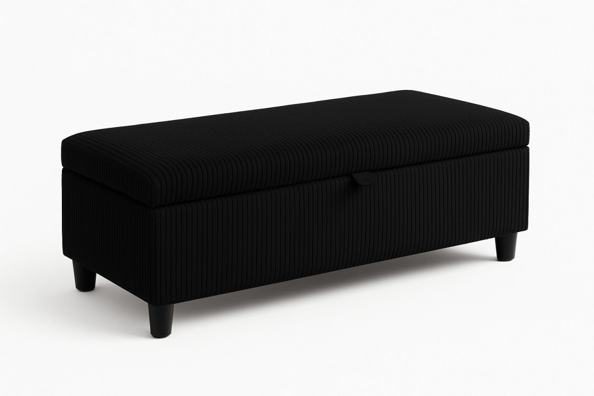 Kofi Storage Ottoman - Black