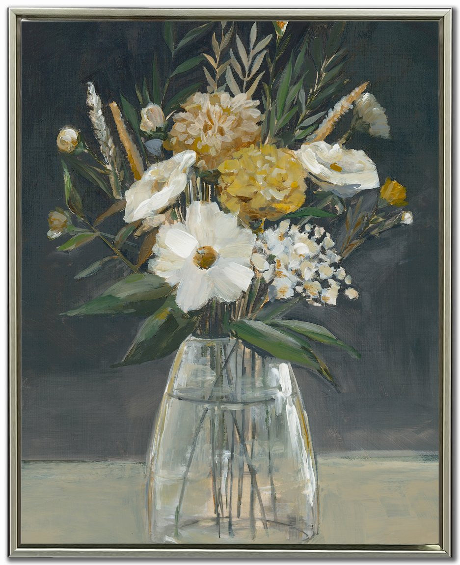 Ivory Petals I Wall Art - Green/Neutral - 30 X 24