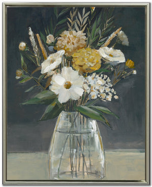 Ivory Petals I Wall Art - Green/Neutral - 30 X 24