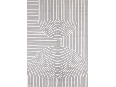 Functional Modern Arches Area Rug - Grey White - 8' X 11'