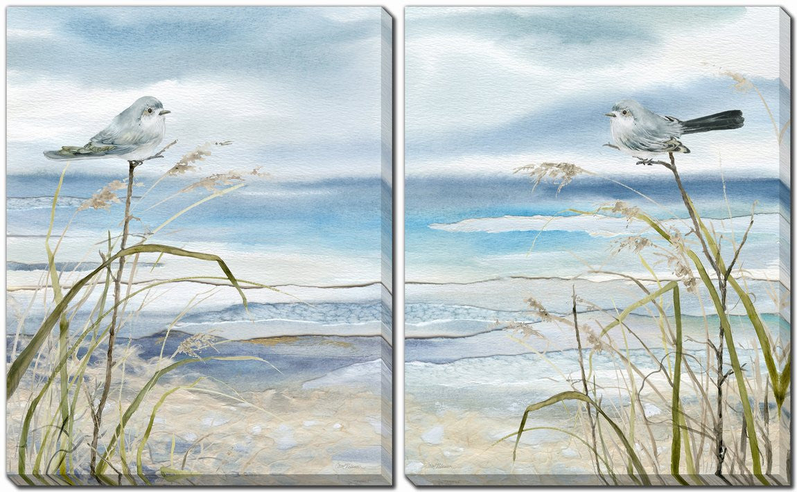 Seaside Notes Wall Art - Blue - 16 X 20 - Set of Two