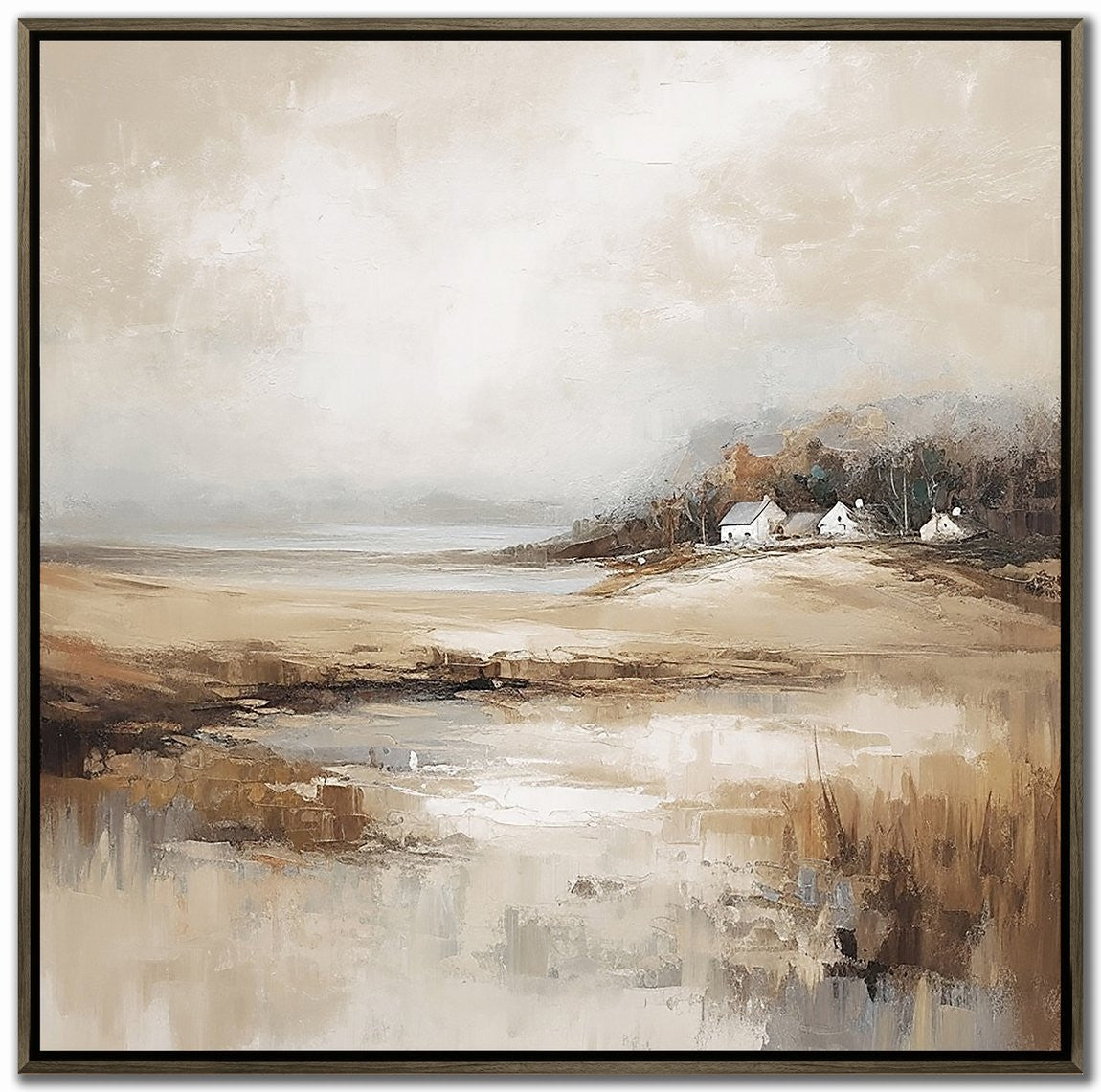 Beyond the Field Wall Art - Brown/Beige - 37 X 37