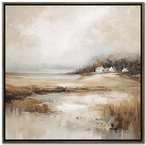 Beyond The Field Wall Art - Brown/Beige - 37 X 37