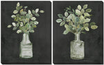Botanical Still Life Wall Art - Charcoal - 16 X 20 -  Set of Two