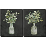 Botanical Still Life Wall Art - Charcoal - 16 X 20 -  Set of Two