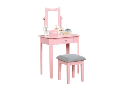 Anabella Vanity with Stool - Pink
