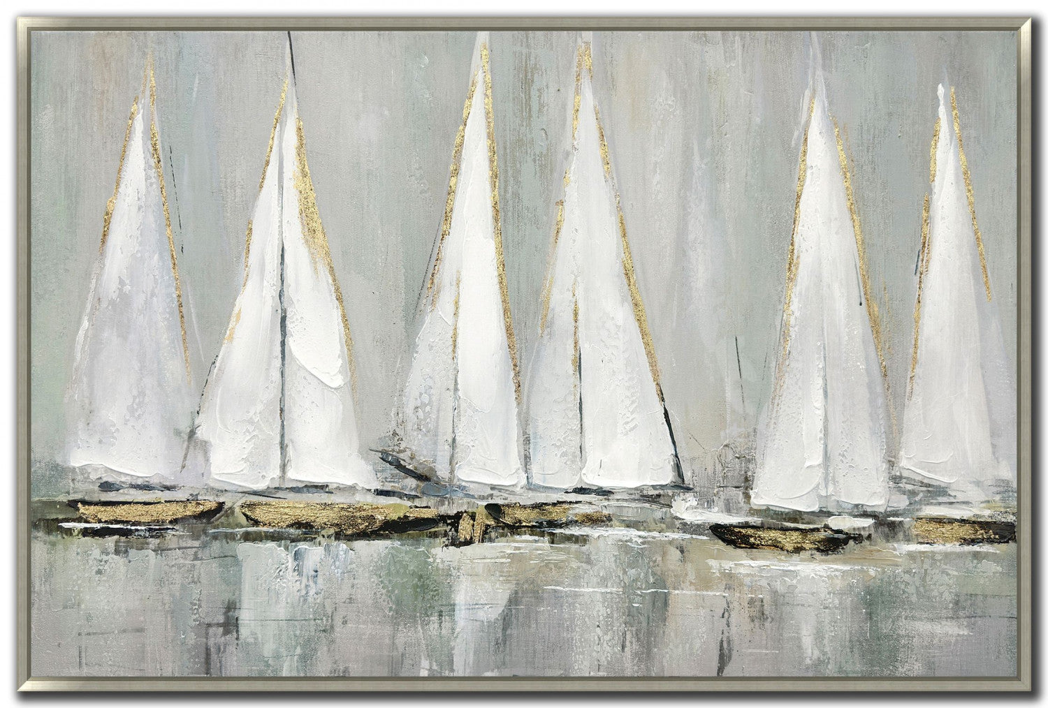 Elegance Afloat Wall Art - White - 30 X 45