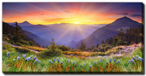 Silence Sunrise Wall Art - Multi-Colour - 20 X 40
