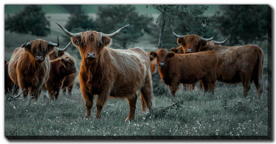 Guardians of the Field Wall Art - Brown - 20 X 40