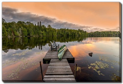 Evening Paddle Wall Art - Multi-Colour - 16 X 20