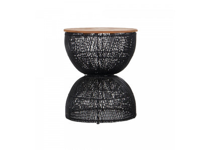 Bayan Wave Side Table - Black