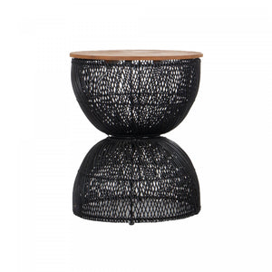 Bayan Wave Side Table - Black