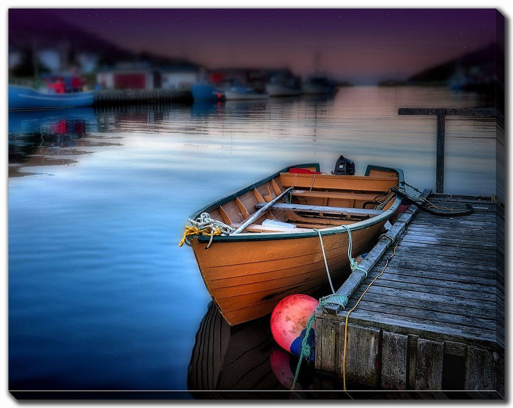 Tethered at Twilight Art - Blue - 22 X 28