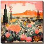 Cactus Garden I Wall Art - Multi-Colour - 18 X 18