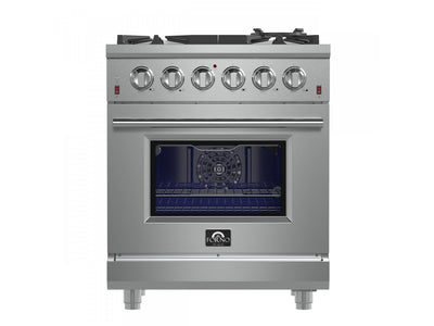 Forno Massimo 30" Stainless Steel Freestanding Gas Range with Air Fry (4.32 Cu. Ft.) - FFSGS6239-30