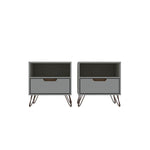 Nuuk I Night Table Set of 2 - Off White/Nature