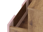 Nuuk I Night Table Set of 2 - Nature/Rose Pink