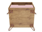 Nuuk I Night Table Set of 2 - Nature/Rose Pink