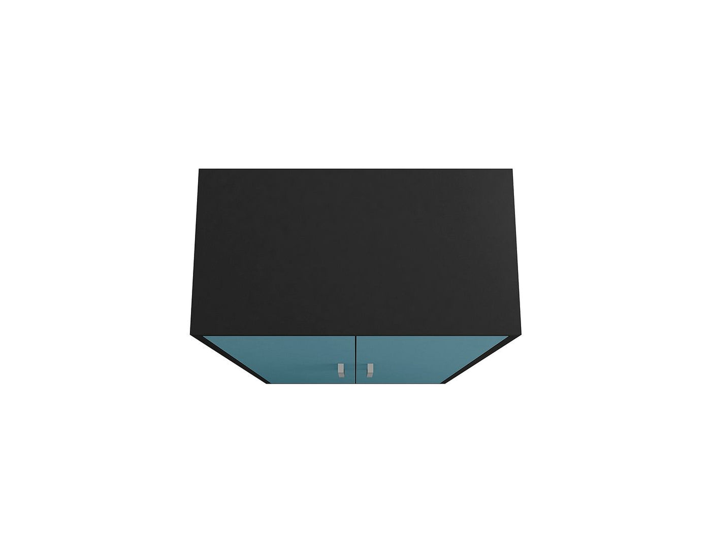 Lunde Storage Cabinet - Matte Black/Aqua Blue - Set of 2