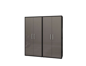 Lunde Storage Cabinet - Matte Black/Grey - Set of 2