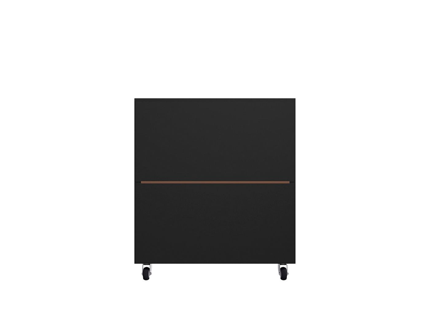 Lunde Mobile Garage Cabinet - Matte Black/Grey - Set of 2