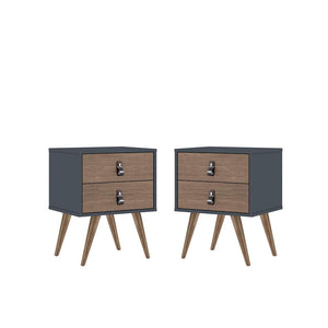 Torsted Nightstand - Blue/Nature - Set of 2
