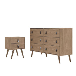 Torsted Dresser and Night Table Set - Nature