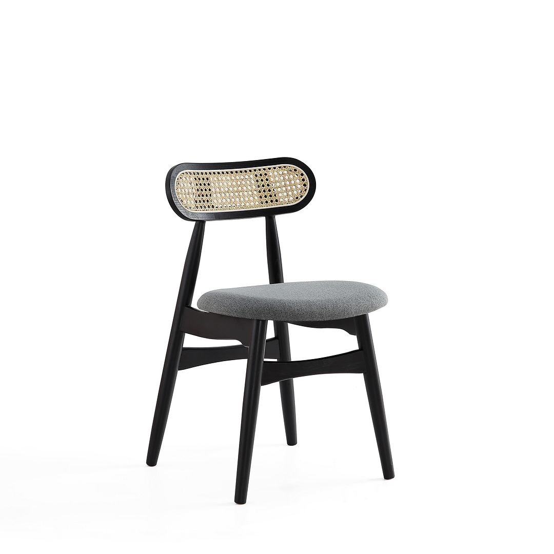 Oliver Dining Chair - Black/Grey - Set of 4