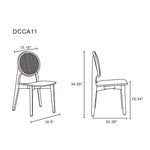 Koldby Round Dining Chair - Black/Natural Cane - Set of 4