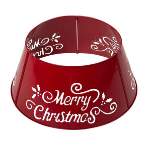 Rudolph 25.6" Merry Christmas Metal Tree Collar