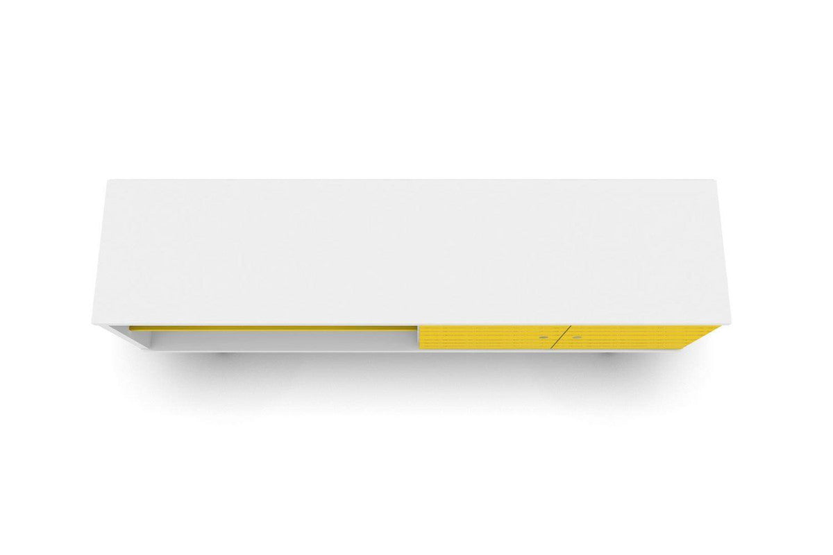 Lekedi 63" TV Stand - White/Yellow