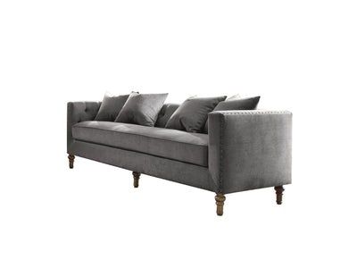 Nihei Velvet Sofa - Grey