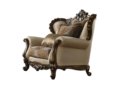 Earthen Accent Chair - Tan and Antique Oak