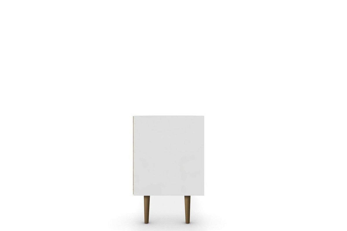 Lekedi 71" TV Stand - White/3D Brown Print
