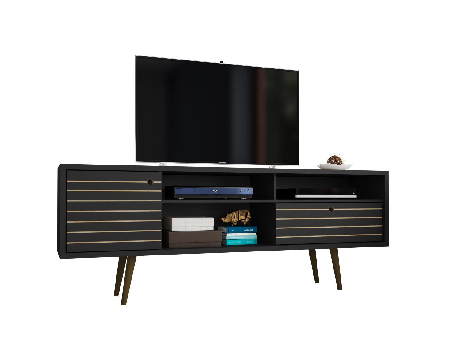 Lekedi 71" TV Stand - Matte Black
