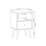 Lekedi I Night Table - Rustic Brown/3D Brown Print