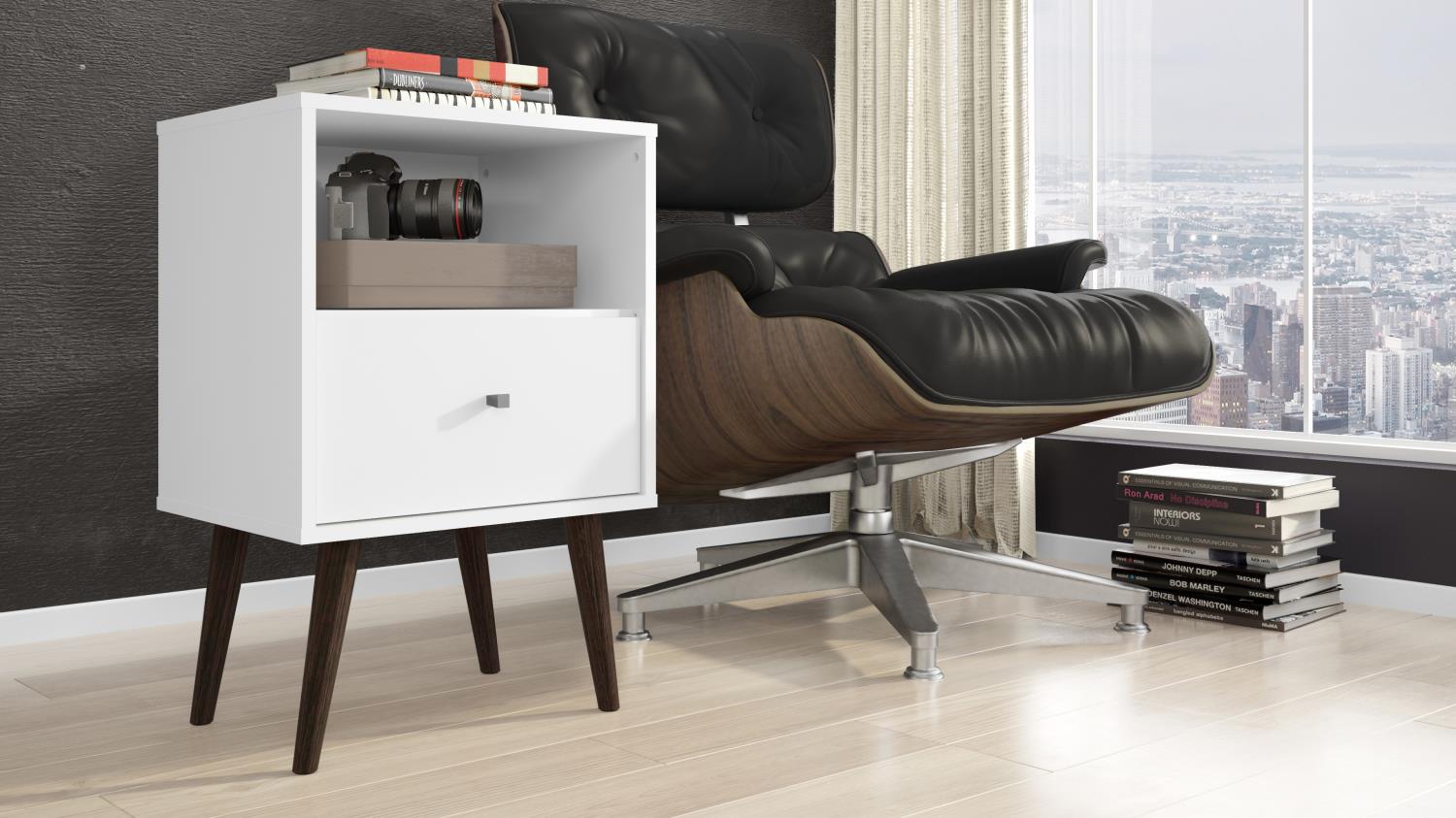 Lekedi I Night Table - White