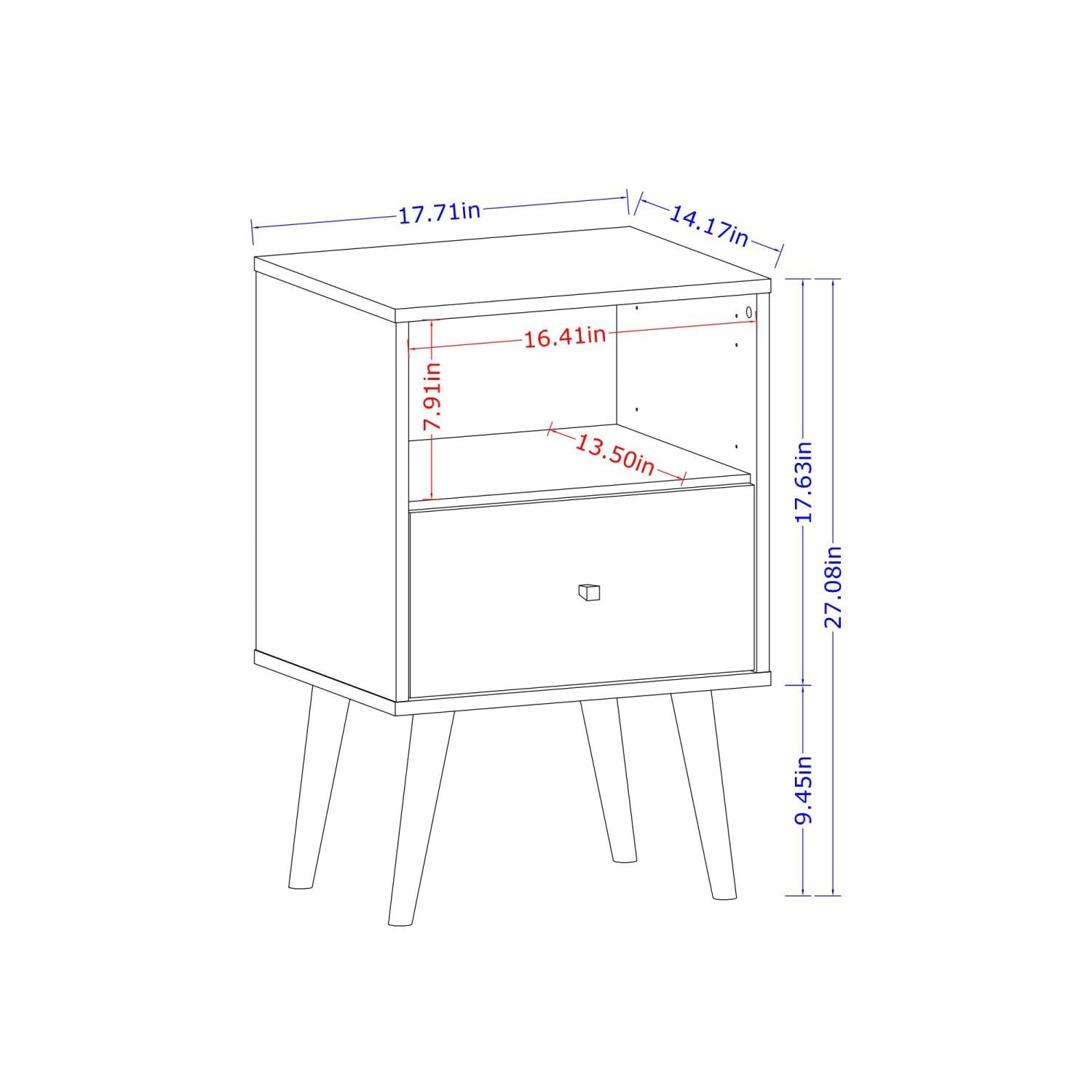 Lekedi I Night Table - White