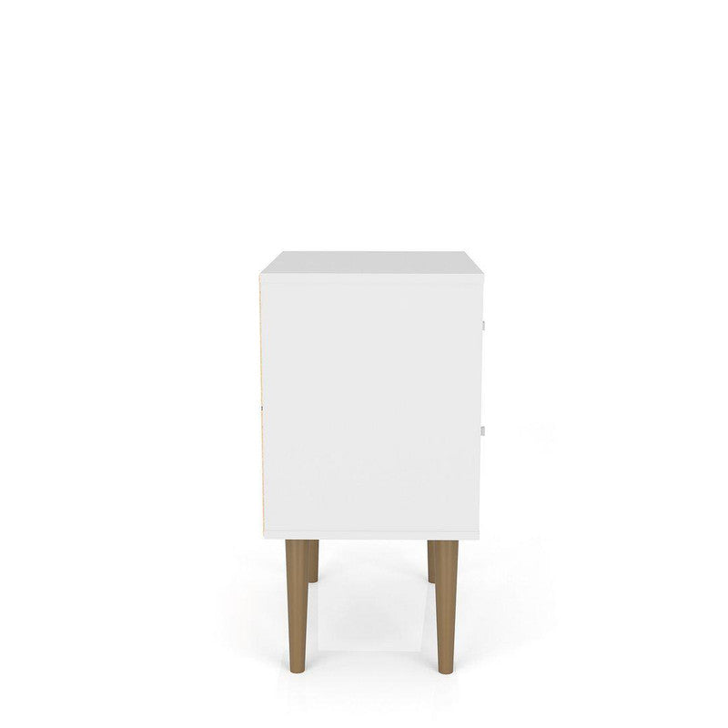 Lekedi II Night Table - White/3D Brown Print