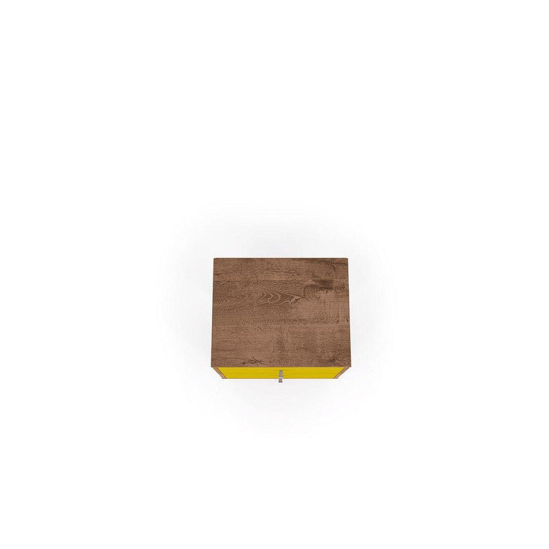 Lekedi II Night Table - Rustic Brown/Yellow