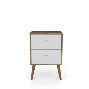 Lekedi II Night Table White/Rustic Brown