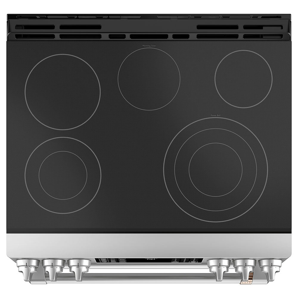 Café Stainless Steel 30" Electric Double Oven Range with Built-in Wifi and No-Preheat Air Fry (6.7 Cu. Ft) - CCES750P2MS1